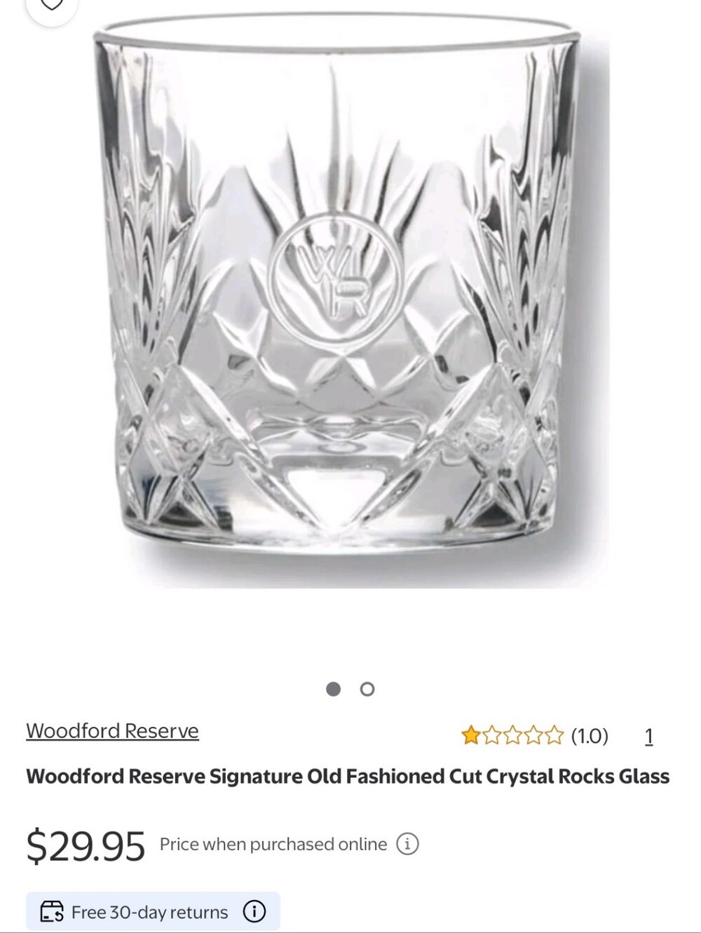 Set of 2 WR Woodford Reserve Bourbon Whiskey Glasses Crystal - Picture 5 of 7
